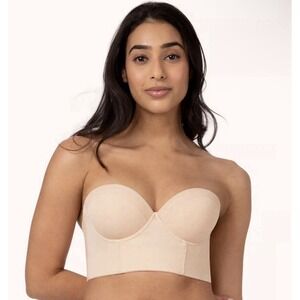 Lively Low Back Strapless Bra Support 34C Toasted Almond #WL0822